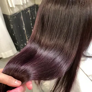 ミディアム カラー 美髪矯正 🌈髪質改善 山下のヘアスタイル