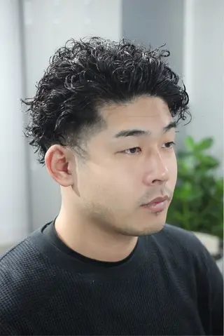 ショート パーマ メンズ MARS HAIR【マーズ】所属・菊川 照治のヘアスタイル