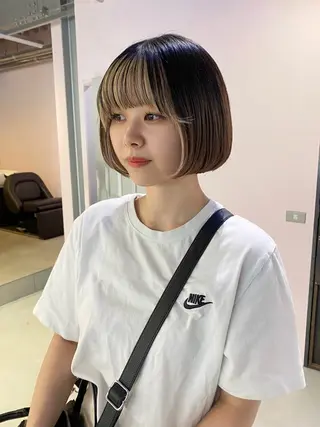 ミディアム カラー アオイ🩵暖色 /まろやかカラーのヘアスタイル