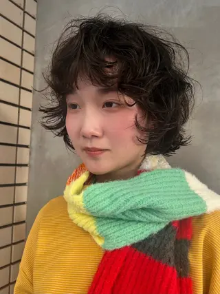 ショート パーマ デザインパーマ/ カット/nanaのヘアスタイル