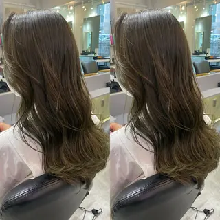 ロング カラー 髪質改善🩵縮毛矯正 代々木/木下のヘアスタイル