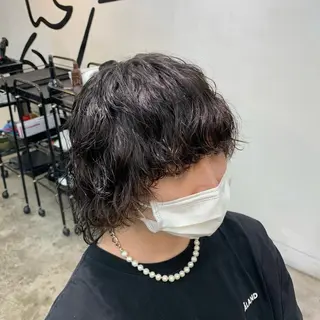 セミロング パーマ メンズ メンズ特化美容師/ 藤戸 椋のヘアスタイル
