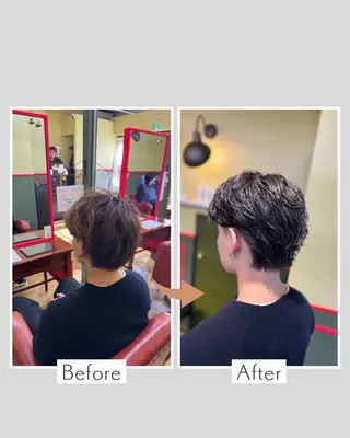 ショート カラー メンズ 米倉 麻衣のヘアスタイル