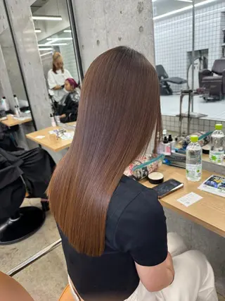 ロング 縮毛矯正×髪質改善× 艶髪カラー 吉原和磨のヘアスタイル