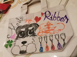 ネイル ネイルリボン 受付スタッフのネイルデザイン