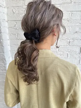 ミディアム ハッシュカット/ボブ /レイヤー/彩奈のヘアスタイル