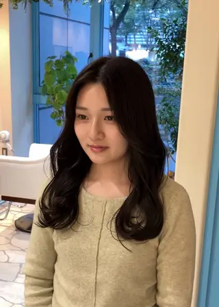 セミロング カラー ヘアアレンジ 久野紗愛 【髪質改善　艶髪】のヘアスタイル