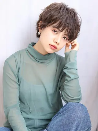 ショート カラー ショートカット 💙hiyoriのヘアスタイル