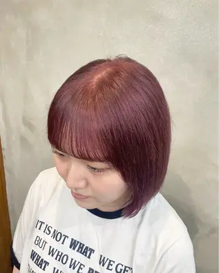 ショート カラー ヘアアレンジ 【ピンク/韓国ヘア/ ヘアセット】亜海のヘアスタイル