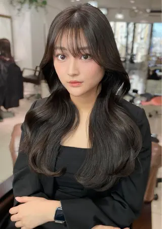 ロング カラー モテカラー/髪質改善 まつパ/ゆなのヘアスタイル