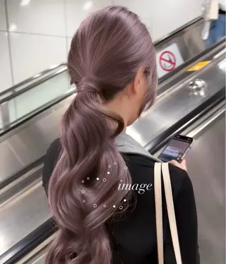 ロング 淡色ラベンダー♡ ニーナ🎀🦙のヘアスタイル