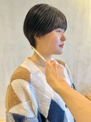 ショート カラー メンズパーマ/フェ ザーパーマ/古川晴輝のヘアスタイル