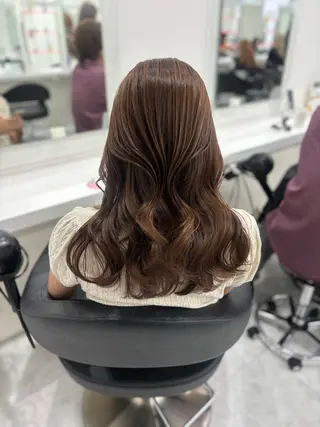 ロング まろっと艶感ブラウン ベージュ🤍まなかのヘアスタイル