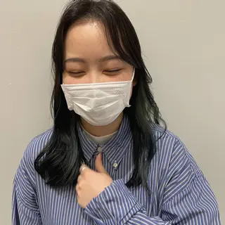 セミロング カラー 狩野 羅夢のヘアスタイル