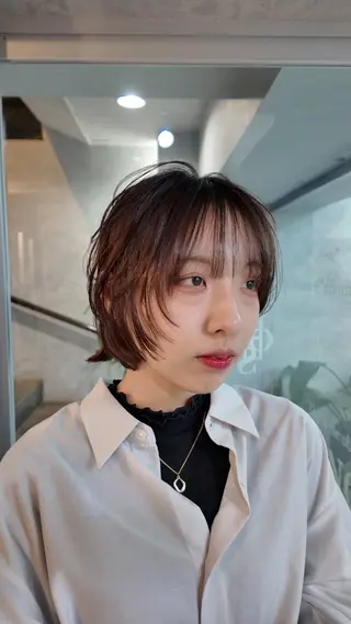 ショート You/透明感カラー レイヤーカット/ボブのヘアスタイル