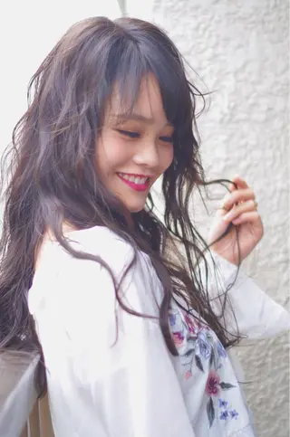 ロング カラー 縮毛矯正×髪質改善 店長　DAITOのヘアスタイル