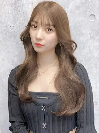 ロング カラー 韓国/ワンホンヘア 髪質改善/MaCoのヘアスタイル