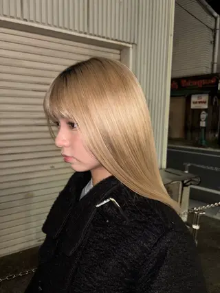 セミロング ハードパーマ Rico💜のヘアスタイル