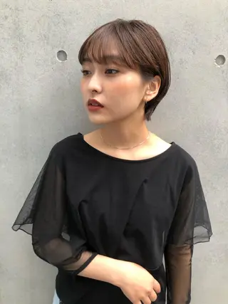 ショート カラー kaho.🌿 ショートヘア⭐️のヘアスタイル