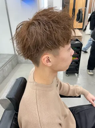 ショート カラー パーマ ヘアアレンジ メンズ 亀井隆汰/メンズ専門 パーマ特化美容師のヘアスタイル