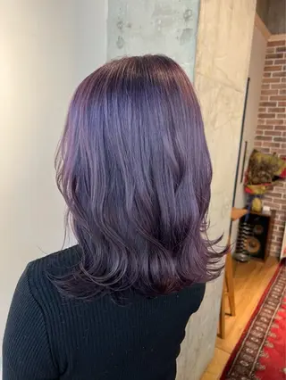 ミディアム カラー 渡邊 理央のヘアスタイル