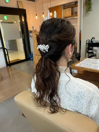 セミロング 阪神西宮★JUNO 川﨑温子のヘアスタイル