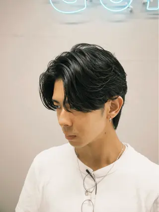 ミディアム パーマ メンズ 🏁メンズパーマ/ RYOYAのヘアスタイル