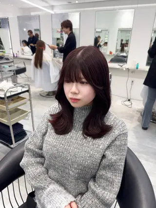 ロング カラー Parve  Mix 🫧梶川虹のヘアスタイル