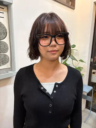 ショート カラー パーマ 無料カット/ 癖毛風パーマ/凜のヘアスタイル
