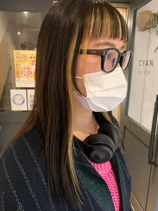 ロング カラー パーマ ヘアアレンジ メンズ キッズ ネイル マツエク・マツパ ウルフレイヤーカット /チヒロのヘアスタイル