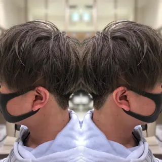 カラー メンズ 韓国レイヤー×透明感 カラー/山崎一輝のヘアスタイル