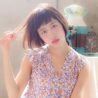 ショート カラー 髪質改善、縮毛矯正 店長浅野太郎のヘアスタイル
