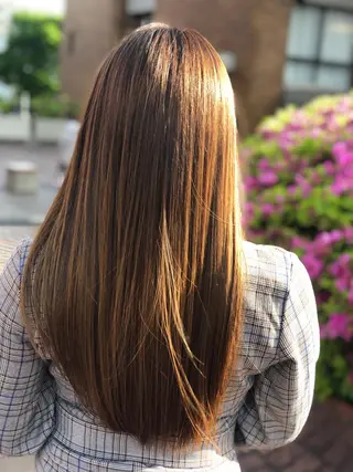 ロング カラー 縮毛矯正　野口 恵のヘアスタイル