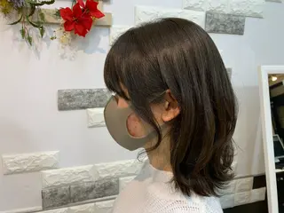 ミディアム カラー 大人デザイン 🍃MORIKA🍃のヘアスタイル