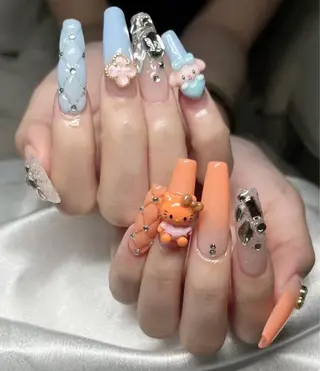 ネイル アヤメネイル 最新チップスカルプのネイルデザイン