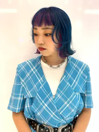 ミディアム レイヤー/ブリーチ HIKARU ♡のヘアスタイル