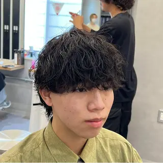 パーマ メンズ 浜野 泰斗のヘアスタイル