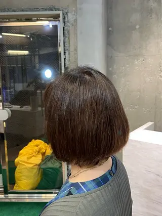 ミディアム カラー 柴田蓮太朗 [トーンアップ]のヘアスタイル