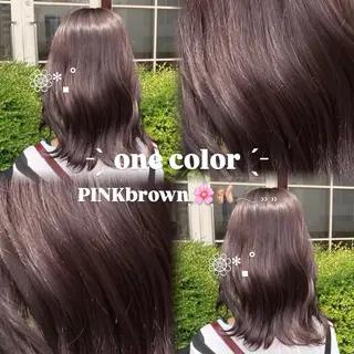 セミロング カラー 透明感カラー×レイヤ ー🧊横田 冴のヘアスタイル