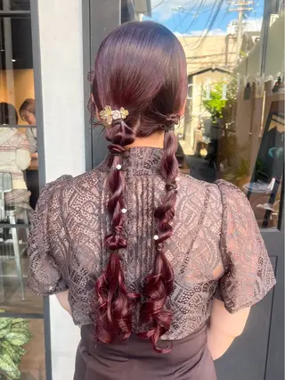 ロング ヘアアレンジ 野々村 朋美のヘアスタイル