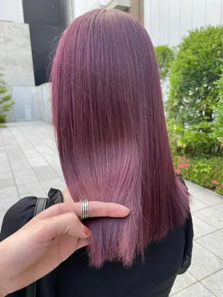 セミロング カラー ヘアアレンジ Bob&ハイトーン 専門家CHIHIROのヘアスタイル