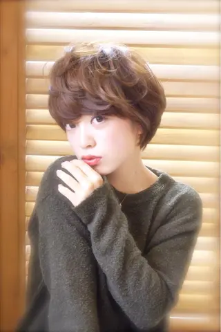 ショート カラー パーマ みうら ミウラのヘアスタイル