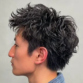 ショート パーマ ヘアアレンジ メンズ fifth 石川 凪のヘアスタイル