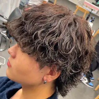 ミディアム パーマ ヘアアレンジ メンズ fifth 石川 凪のヘアスタイル