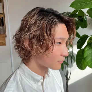 パーマ メンズ こいけ みきののヘアスタイル