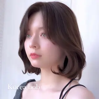 ミディアム カラー ヘアアレンジ 骨格別小顔カット/ 顔周りカット/金井のヘアスタイル