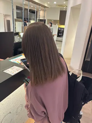 セミロング カラー brace 小笹花純のヘアスタイル