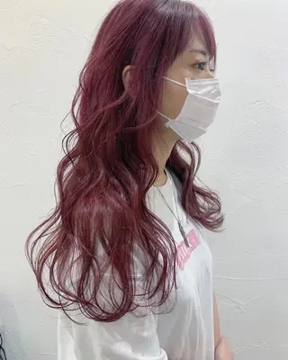 ロング カラー ヘアアレンジ 北間 寛哉のヘアスタイル