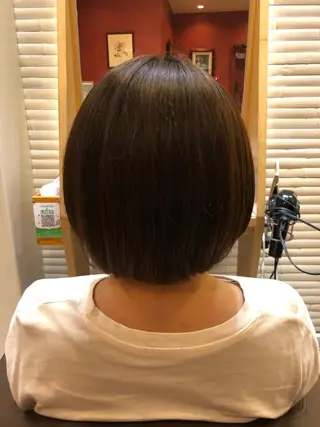 ミディアム 美髪矯正/渡辺 りんのヘアスタイル
