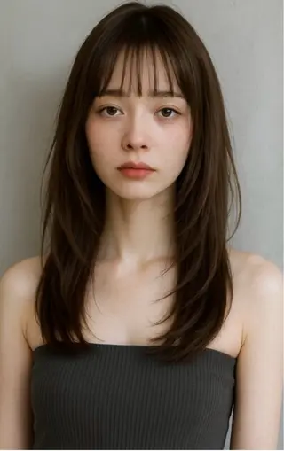 セミロング 永井 若菜のヘアスタイル